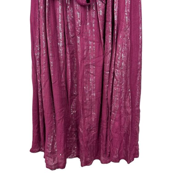 Lulu’s Charlize Magenta Striped Purple Halter Midi Dress Sz XS NWT - Picture 11 of 15